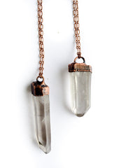 Large crystal necklace | Large raw crystal necklace | Raw mineral necklace | Rough quartz crystal pendant | Raw gemstone jewelry