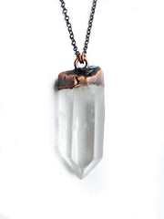 Large crystal necklace | Large raw crystal necklace | Raw mineral necklace | Rough quartz crystal pendant | Raw gemstone jewelry