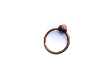 Raw garnet ring | Orange Garnet ring