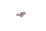 Rose Quartz ring | Simple stone stacking ring
